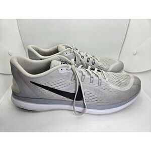 Nike Flex 2017 RN Shoes Mens 15 Pure Platinum Wolf Grey Running Athletic Sneaker